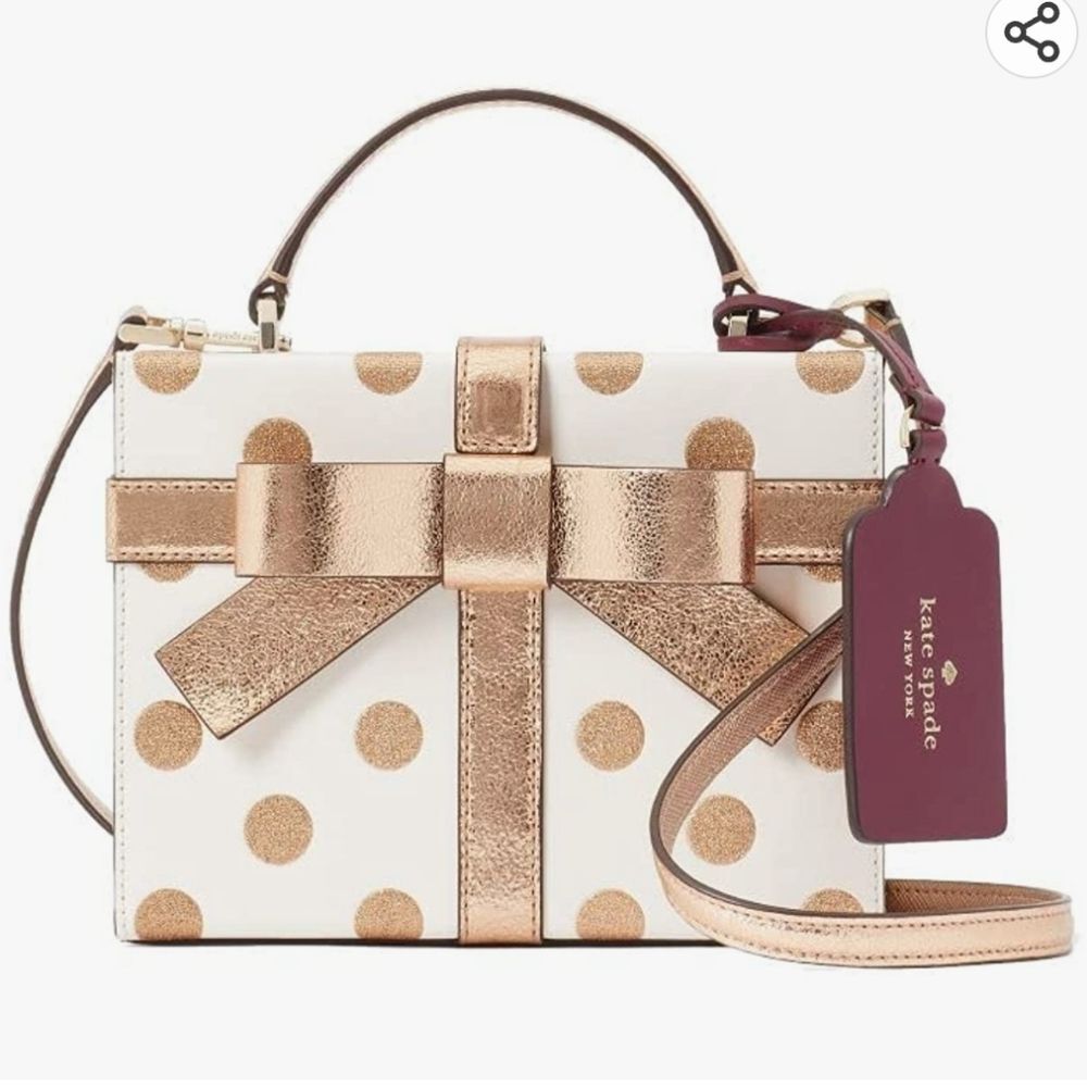 Kate Spade Leather Other Wrapping Party Dot Gift Box Crossbody Shoulder Bag